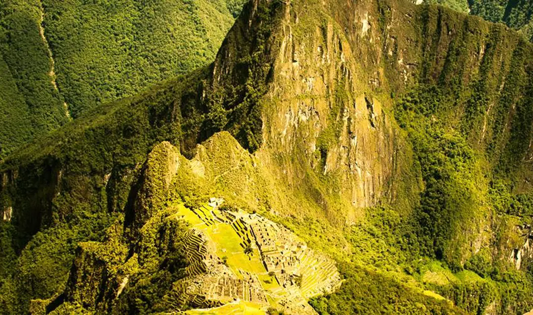 Birds eye view of Machu Picchu, Peru