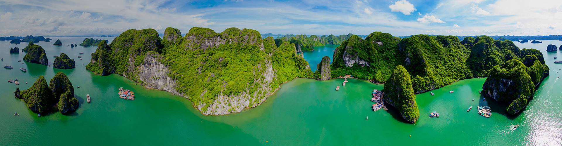 Tall cliffs in Halong Bay, Vietnam